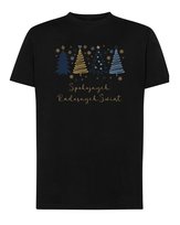 Koszulka Świąteczna Boże Narodzenie Życzenia Prezent Czarny M