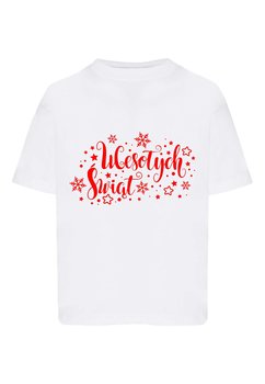 Koszulka świąteczna dziecięca biała - Tup Tup