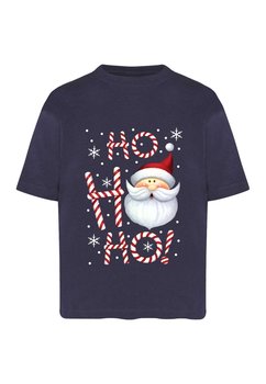 Koszulka świąteczna dziecięca mikołaj granatowa - Tup Tup