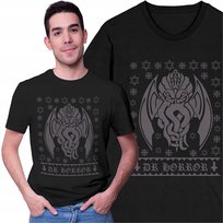 Koszulka Świąteczna T-shirt na Święta Cthulhu Mitologia Horror Potwór Freshtop
