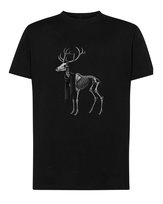 Koszulka Święta Horror Renifer Szkielet Duch Świąt Czarny M