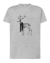 Koszulka Święta Horror Renifer Szkielet Duch Świąt Szara L