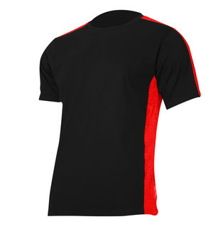 Koszulka T-Shirt 180G/M2, Czarno-Czerwona, "3Xl", Ce, Lahti - LAHTI PRO