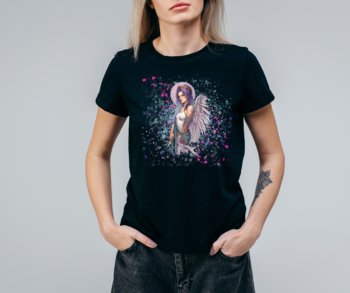 Koszulka T-Shirt Angel czarny rozmiar XL z nadrukiem nadruk Anioł - Inna marka