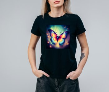 Koszulka T-Shirt Butterfly rozmiar M z nadrukiem nadruk motyl motylek - Inna marka