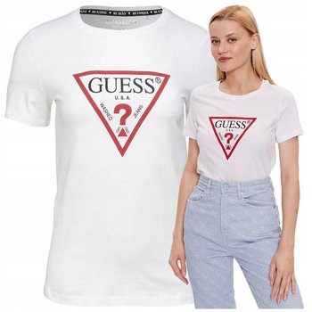 Koszulka T-shirt Damska Biała Bluzka Damska Guess Slim Elegancka Ładna Koszulka T-shirt Damska Biała Bluzka Damska Guess Slim Elegancka Ładna r.L - GUESS