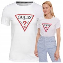 Koszulka T-shirt Damska Biała Bluzka Damska Guess Slim Elegancka Ładna Koszulka T-shirt Damska Biała Bluzka Damska Guess Slim Elegancka Ładna r.XL