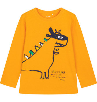 Koszulka T-Shirt Długi Rękaw  Chłopięca Dziecięca Z Dinozaurem 104 Endo - Endo