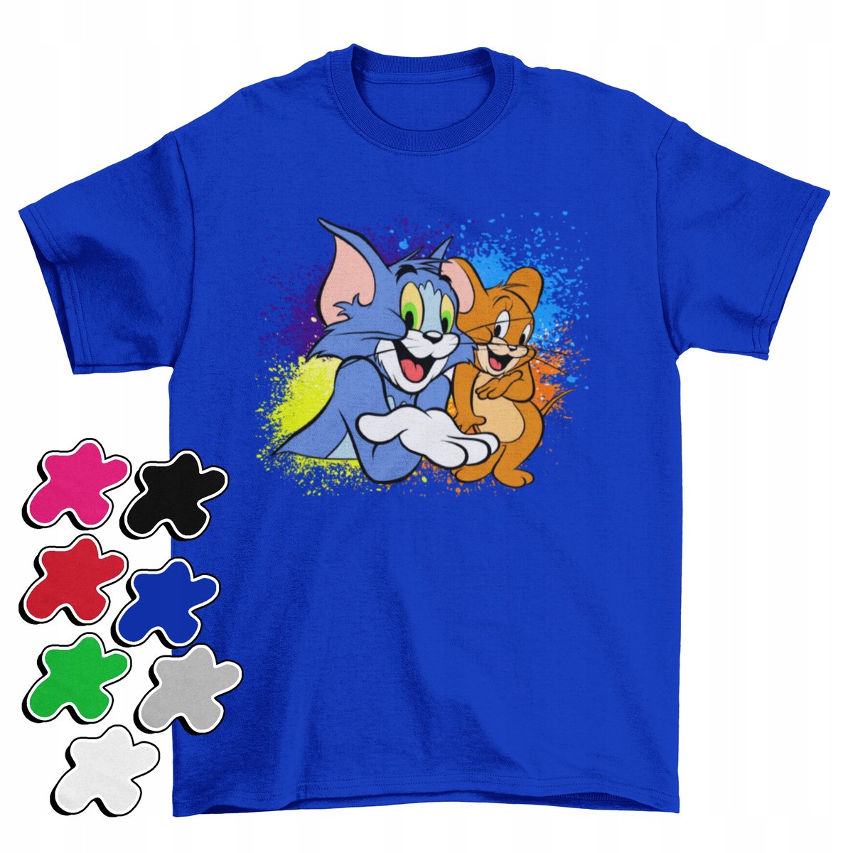 KOSZULKA T SHIRT DZIECI CA Z NADRUKIEM TOM JERRY KOT MYSZKA M 134 140 Inna marka Sklep EMPIK.COM