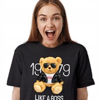KOSZULKA T-SHIRT M Damska LIKE A BOSS Misie Wzory