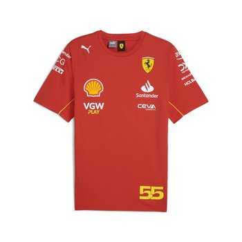 Koszulka T-shirt męska Sainz z serii Teamwear zespołu Formuły 1 Scuderia Ferrari z kolekcji 2024 - Scuderia Ferrari