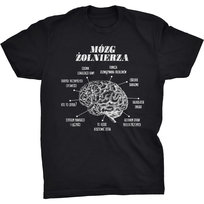 Koszulka T-shirt Mózg Żołnierza Śmieszny Prezent na Święta Urodziny GILDAN