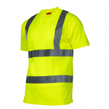 Koszulka T-Shirt Ostrzegawcza, Żółta, "L", Ce, Lahti - LAHTI PRO