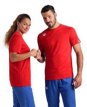 Koszulka T-Shirt sportowy męska damska bawełniany Arena Team Solid Red R.Xl - Arena