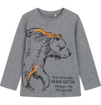 Koszulka T-shirt  z Długim Rękawem chłopięca dziecięca Niedźwiedź 152 Endo - Endo