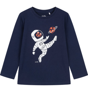 Koszulka T-Shirt Z Długim Rękawem Chłopięca Dziecięca Z Kosmonauta 128 Endo - Endo