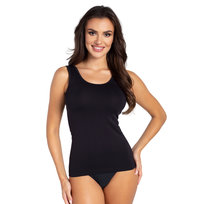 Koszulka-TANK TOP czarna r.XL  - z szerokimi ramiączkami, klasyczna, uniwersalna, jako bielizna, jako top wierzchni, elegancka, gładka, głęboki dekolt Inna marka