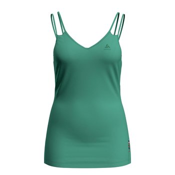 Koszulka termiczna, damska, Odlo BL TOP V-neck Singlet MERINO, 130 C/O, 110671/40308, zielony, L - Odlo