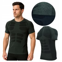 KOSZULKA TERMOAKTYWNA męska krótki rękaw Szybkoschnąca Elastyczna Bezszwowa