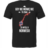 Koszulka To Znak Że Myślę O Norwegia Zabawne DrukPrintPrezent