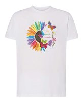 Koszulka Twoja Prawda Kwiat Motyl Biała M