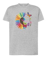 Koszulka Twoja Prawda Kwiat Motyl Szara L