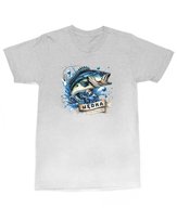 Koszulka Wędkarska na ryby Wędka to moja terapia dla Wędkarza Szara L