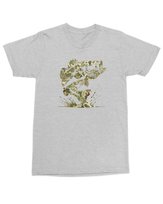 Koszulka wędkarska z Rybą na Ryby dla Wędkarza Rybaka Prezent Szara M