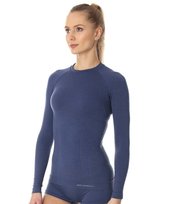 Koszulka wełniana z długim rękawem damska Brubeck ACTIVE WOOL BRUBECK