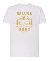 Koszulka Wiara Biblia Cytat Mateusz 17:20 Przenosić Góry Biały XL