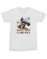 Koszulka Wokół bród a u mnie wzwód Quad Sport Cross Biała L