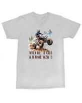 Koszulka Wokół bród a u mnie wzwód Quad Sport Cross Szara XL