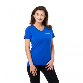 Koszulka Yamaha Racing Damska 22 PB ESS FEM T-SHIRT AMALFT, kolor niebieski, rozmiar XL - Yamaha