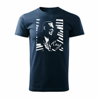 Koszulka z blues bluesowa jazz jazzowa Ray Charles męska granatowa REGULAR-M