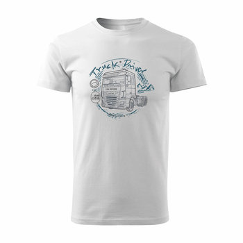 Koszulka z ciężarówką DAF prezent dla kierowcy Tira TIR męska biała REGULAR - XL - Topslang