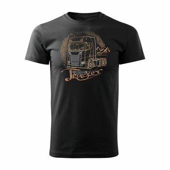 Koszulka z ciężarówką Scania dla kierowcy Tira męska czarna REGULAR - XL - Topslang
