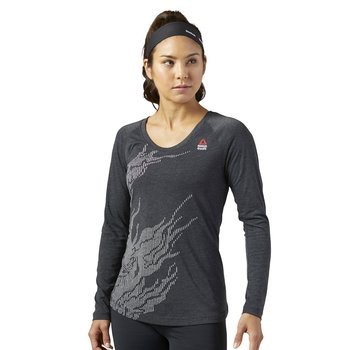 Koszulka z długim rękawem Reebok CrossFit Burnout damska sportowa bluzka-XS - Reebok