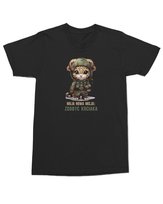 Koszulka z kociakiem Moja nowa misja z nadrukiem Kota Kotem Czarna M