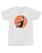 Koszulka z koszykarzem Basketball streetwear Koszykówka NBA Biała XL