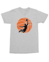 Koszulka z koszykarzem Basketball streetwear Koszykówka NBA Szara M