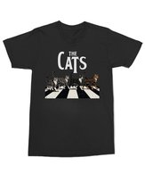 Koszulka z kotami The Cats parodia the Beatles Koty Czarna M