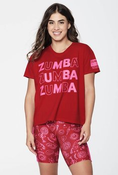 Koszulka Z Krótki Rękawem Czerwona Zumba Bold Happy L - Zumba