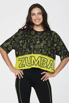 Koszulka z krótkim rękawem czarna Zumba Mesh Crop L - Zumba