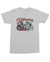 Koszulka z motocyklem Route 66 Motocyklowa Szosa Droga Szara M