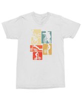 Koszulka z nadrukiem BMX rowerowe triki dla Rowerzysty Nadruk Biała XL