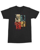 Koszulka z nadrukiem BMX rowerowe triki dla Rowerzysty Nadruk Czarna XL