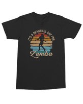 Koszulka z nadrukiem Fitness Zumba Taniec na Trening Siłownię Czarna L