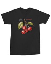 Koszulka z nadrukiem Lubię Twoje wisienki Śmieszna Sprośna Czarna M