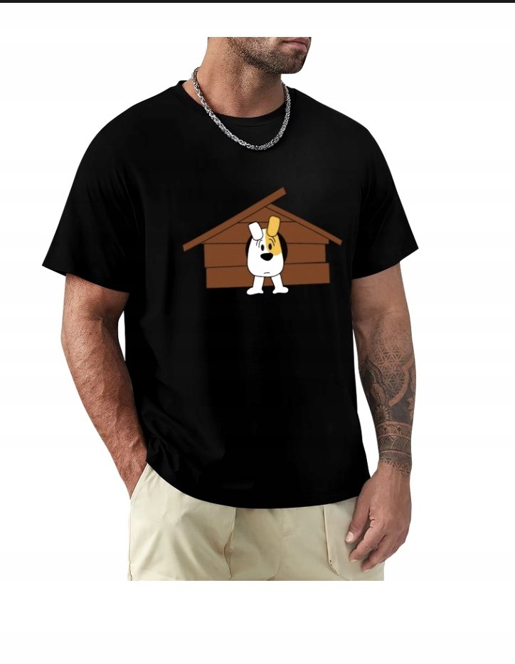 KOSZULKA Z NADRUKIEM MĘSKA ŚMIESZNA REKSIO PIES PIESEK BAJKA r. L ...
