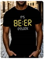 KOSZULKA Z NADRUKIEM MĘSKA ŚMIESZNA T-SHIRT PIWO ITS BEER O'CLOCK r. L #2 Atram
